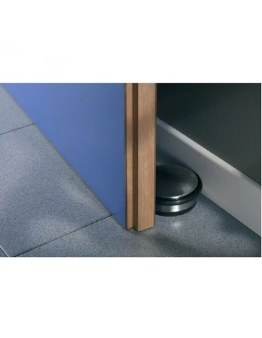 Bloc porte - butée nickelé mat 100