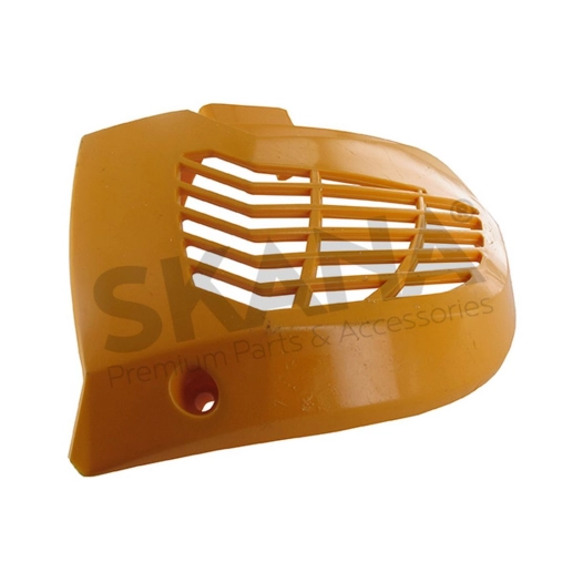 carter de protection d'échappement jaune pour th modèles bhs5517, eco60, shp60, xh60. origine stiga.