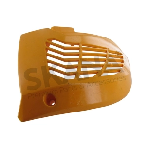 carter de protection d'échappement jaune pour th modèles bhs5517, eco60, shp60, xh60. origine stiga.