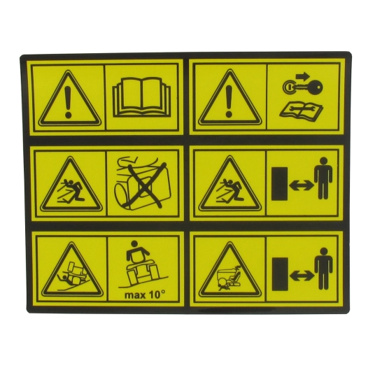 autocollant d'avertissement stiga, origine: 114357428/1, 1143574281.