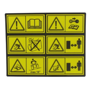 autocollant d'avertissement stiga, origine: 114357428/1, 1143574281.