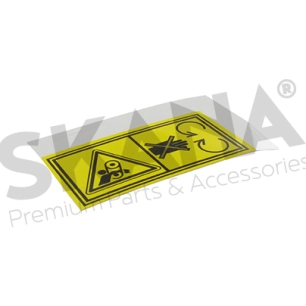 autocollant danger pour autoportées, originestiga. 114357519/2, 1143575192