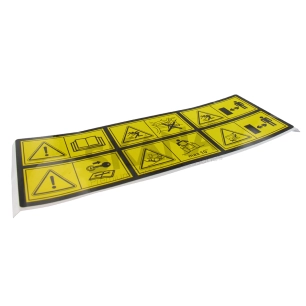 autocollant de six pictogrammes de sécurité, origine stiga. 114362365/1, 1143623651