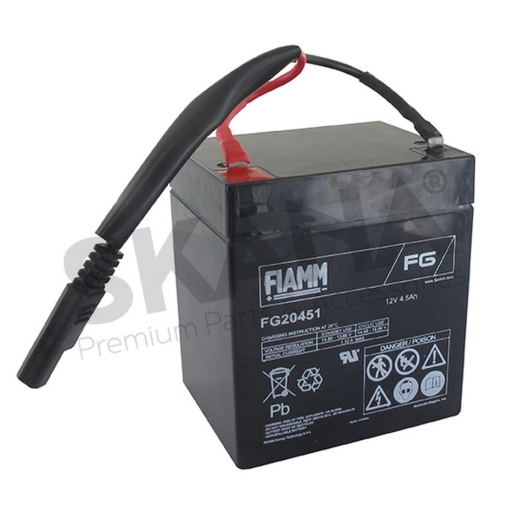 batterie 12v 4,5a avec câbles pour tondeuses à démarrage électrique origine stiga. origine 118120052/0.