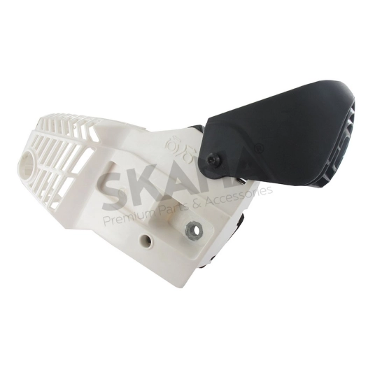 carter frein de chaine de couleur blanche pour tronçonneuse c25 euro2, origine stiga.