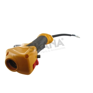 ensemble poignée jaune pour débrousailleuses, origine stiga. 118803144/1, 1188031441