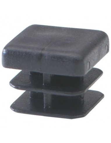Embout Carré Plastique Noir 20x20 Protection Pieds Meubles Tubes - Guitel point M