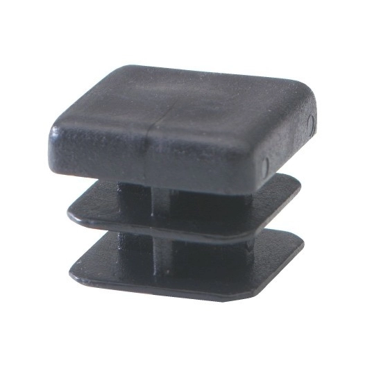Embout rentrant carré plastique noir 20 x 20 vendu par 30