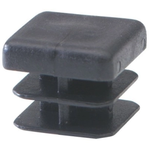 Embout rentrant carré plastique noir 20 x 20 vendu par 30