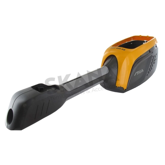 ensemble carter gris-jaune pour débrousailleuses. origine stiga. 118810779/0, 1188107790