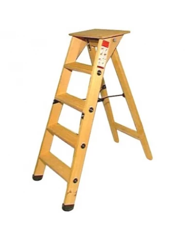 Escabeau Bois Professionnel 6 Marches + Tablette 8831270 - OUTIFRANCE