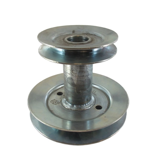 poulie double monté sur moteur, diamétre poulies 95 /140mm, alésage 25,4mm, h: 110mm. origine stiga.