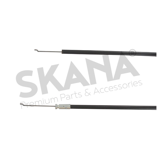 câble d'accélération rigide forme z avec gaine. longueur: 675mm, origine stiga.