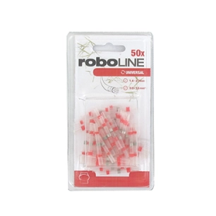jeu de 50 connecteurs de câble 2 connexions à sertir et thermo-rétractables pour robot ambrogio - wiper. longueur 40mm, ø intern