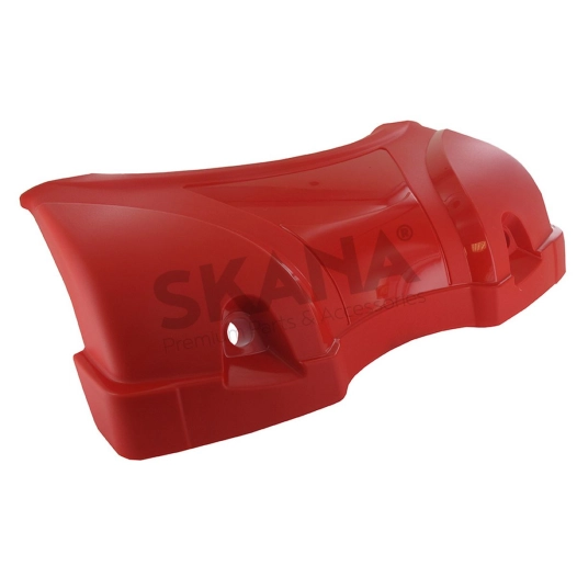 carter enjoliveur avant sur carter de tonte de couleur rouge, se monte sur tondeuses modèles ntd 53 origine stiga.