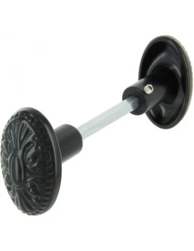 Bouton double aluminium noir 6