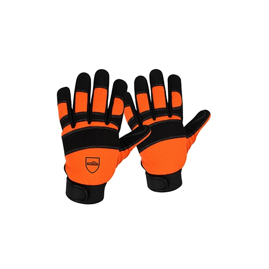 gants de tronçonnage demi-saison à main gauche en kevlar taille 9 (m), classe 1, en388 - 2122x. cuir véritable.