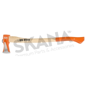 hache bahco avec tête triangulaire et poids élevé de 2 kg pour une pénétration plus facile pendant la refente. manche galbé en f