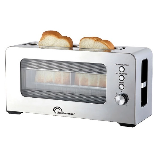 grille pain toaster glass inox verre - little balance