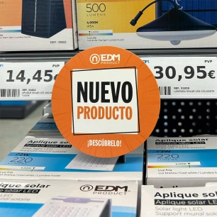 wobbler nuevo producto fond orange ø10 cm