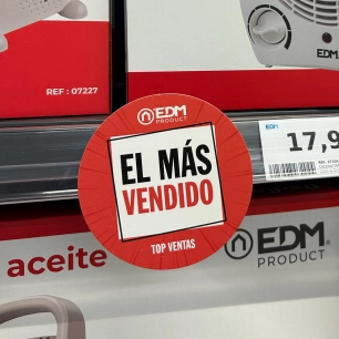 wobbler, el más vendido, fond rouge, ø10 cm