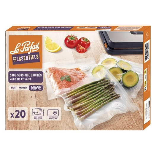 lot 20 sacs zippã©s avec valve sous-vide 25x35? le parfait - berlin packaging france