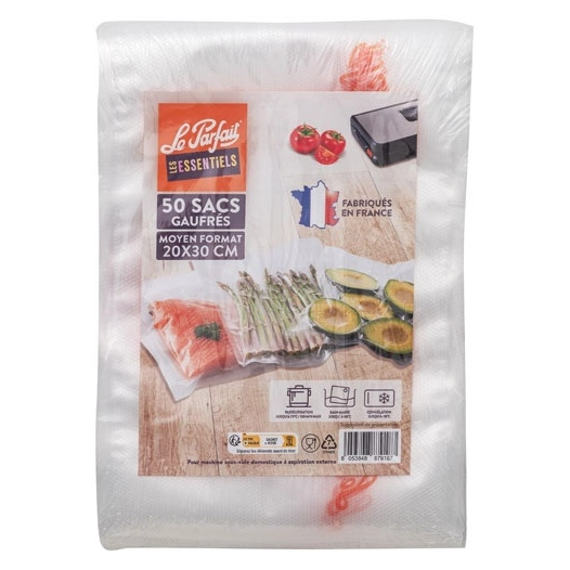 lot 50 sacs conservation sous-vide gaufrã©s 20x30? le parfait - berlin packaging france
