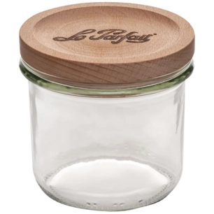 bocal stockage le parfait couvercle bois 425 ml - berlin packaging france