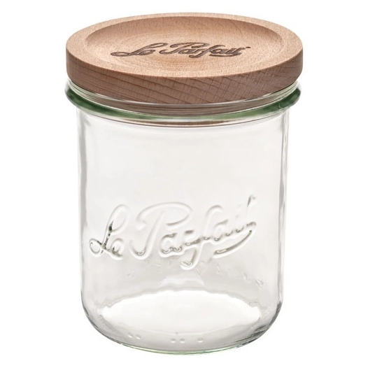 bocal stockage le parfait couvercle bois 580 ml - berlin packaging france