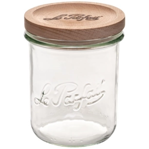 bocal stockage le parfait couvercle bois 580 ml - berlin packaging france