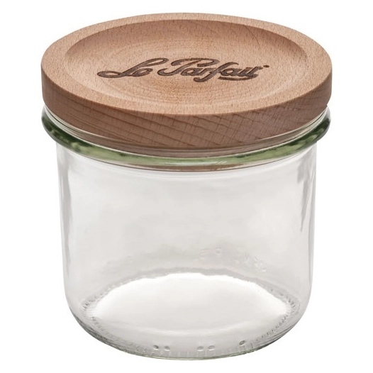 bocal stockage le parfait couvercle bois 255 ml - berlin packaging france
