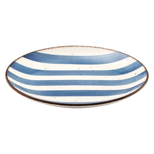 assiette dessert bleu persan rivage - amefa medard de noblat