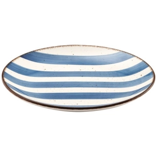 assiette dessert bleu persan rivage - amefa medard de noblat