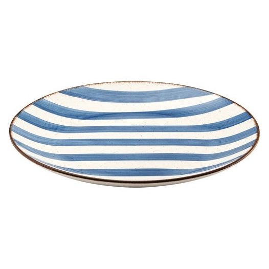 assiette plate bleu persan rivage - amefa medard de noblat