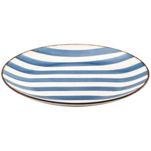 assiette plate bleu persan rivage - amefa medard de noblat