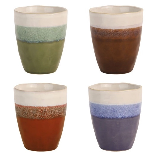 set 4 mugs coloris assortis fuji - amefa medard de noblat