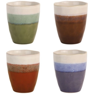 set 4 mugs coloris assortis fuji - amefa medard de noblat