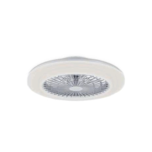 ventilateur de plafond, led rgb, dc 20 w + 40 w, modèle amigo, blanc, ø48 cm