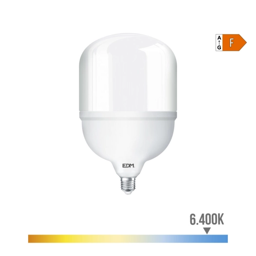 ampoule led industrielle, t160, e27, 60 w, 6490 lm, 6400 k, lumière froide, 220-240 v~ ø160 x 264 mm
