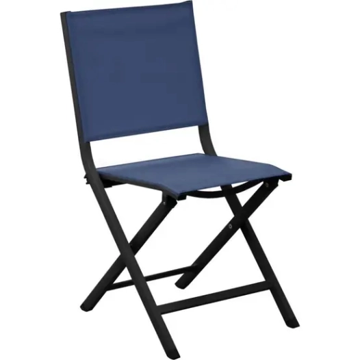 thema chaise pliante - graphite/bleu
