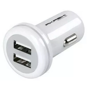 prise al/cigares 2usb x 2.4a blanc - akashi