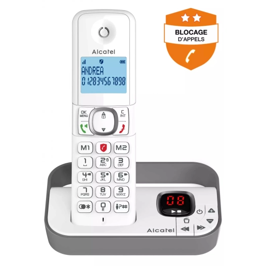 dect.100mem.ml.rep14mn.bloc appels.gris - alcatel