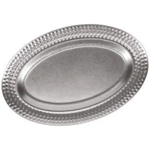 plat ã  servir 35x23cm avec bord structurã© antique argent serve - fine dining living