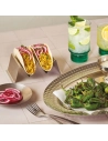 porte-tacos 19x10xh6cm 3 parties antique argent serve - fine dining living