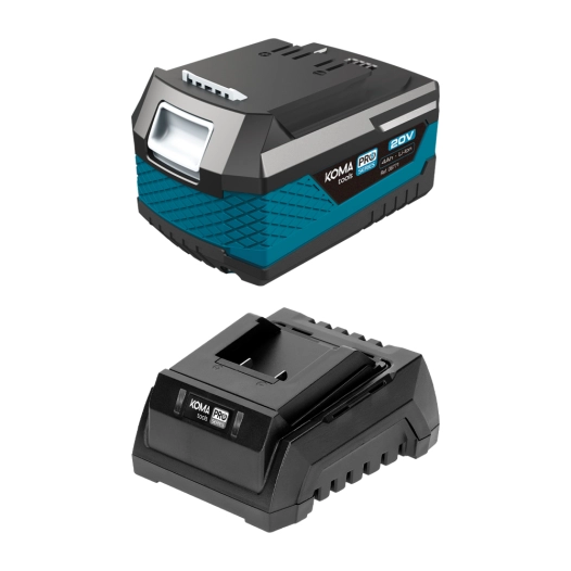 pack batterie li-ion 20 v 4,0 ah (08771) + chargeur 20 v 60 w (08772)