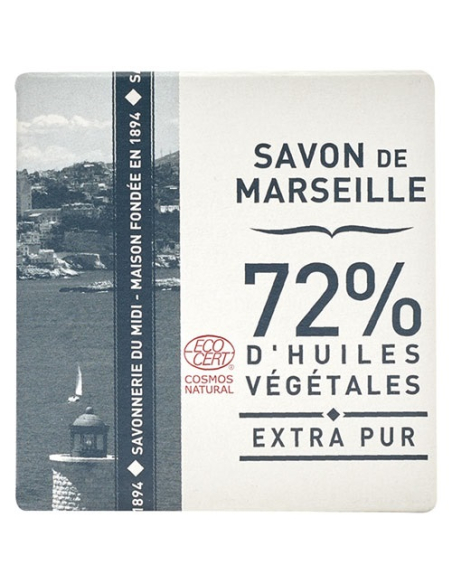 cube savon de marseille 100 g extra pur ecocert avec boite - compagnie du midi