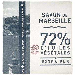 cube savon de marseille 100 g extra pur ecocert avec boite - compagnie du midi