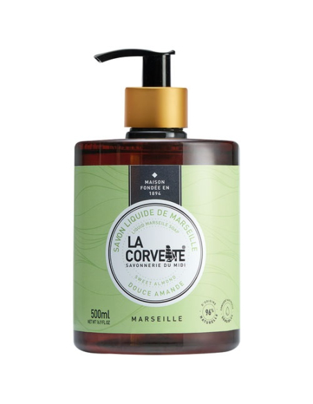 savon liquide douce amande 500 ml - compagnie du midi