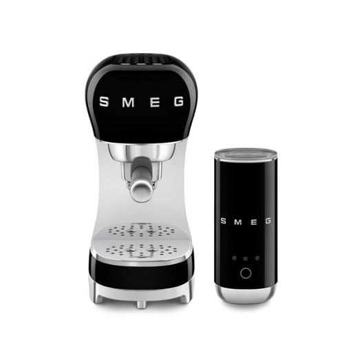 expresso 15 bars - thermoblock - rã©servoir 1,1l - buse vapeur - cafã© moulu/dosettes - 1350w - noir - smeg pem