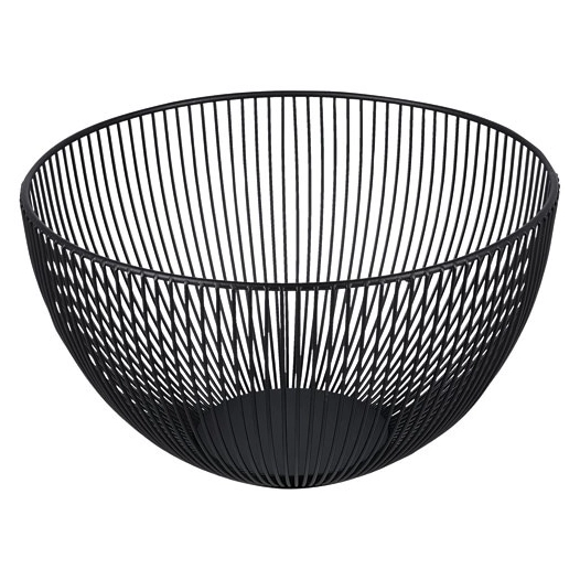 panier mã©tallique 25,5xh14,5cm noir scala - fine dining living